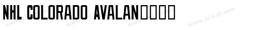 NHL Colorado Avalan字体转换